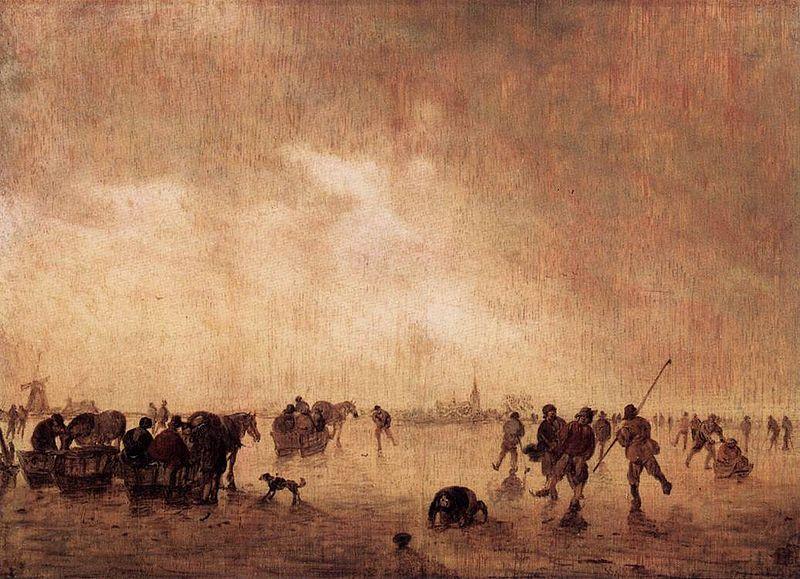 Jan van Goyen Landscape with Skaters Spain oil painting art
